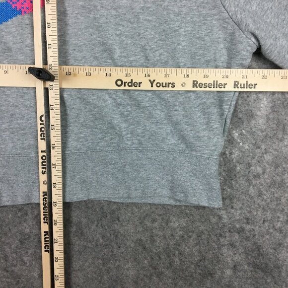 Nike Sweater M Womens Cropped Sweatshirt Cross Stitch Grannycore Athleisure Gray - Picture 6 of 9